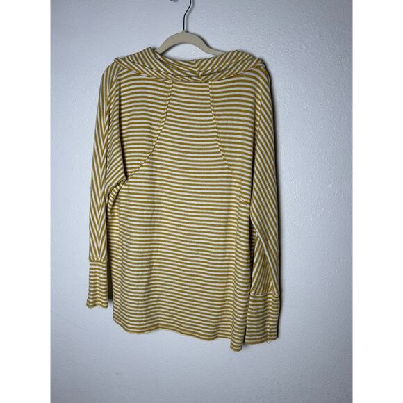 Anthropologie Saturday Sunday Size S Soft Cross Front Sweater Top Striped - Picture 4 of 5